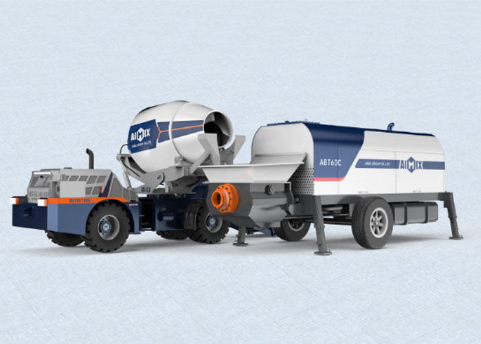 concrete-trailer-pump-with-self-loading-concrete-mixer