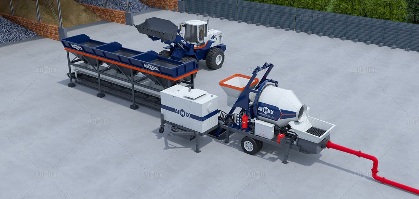 batching plant and mixer truck