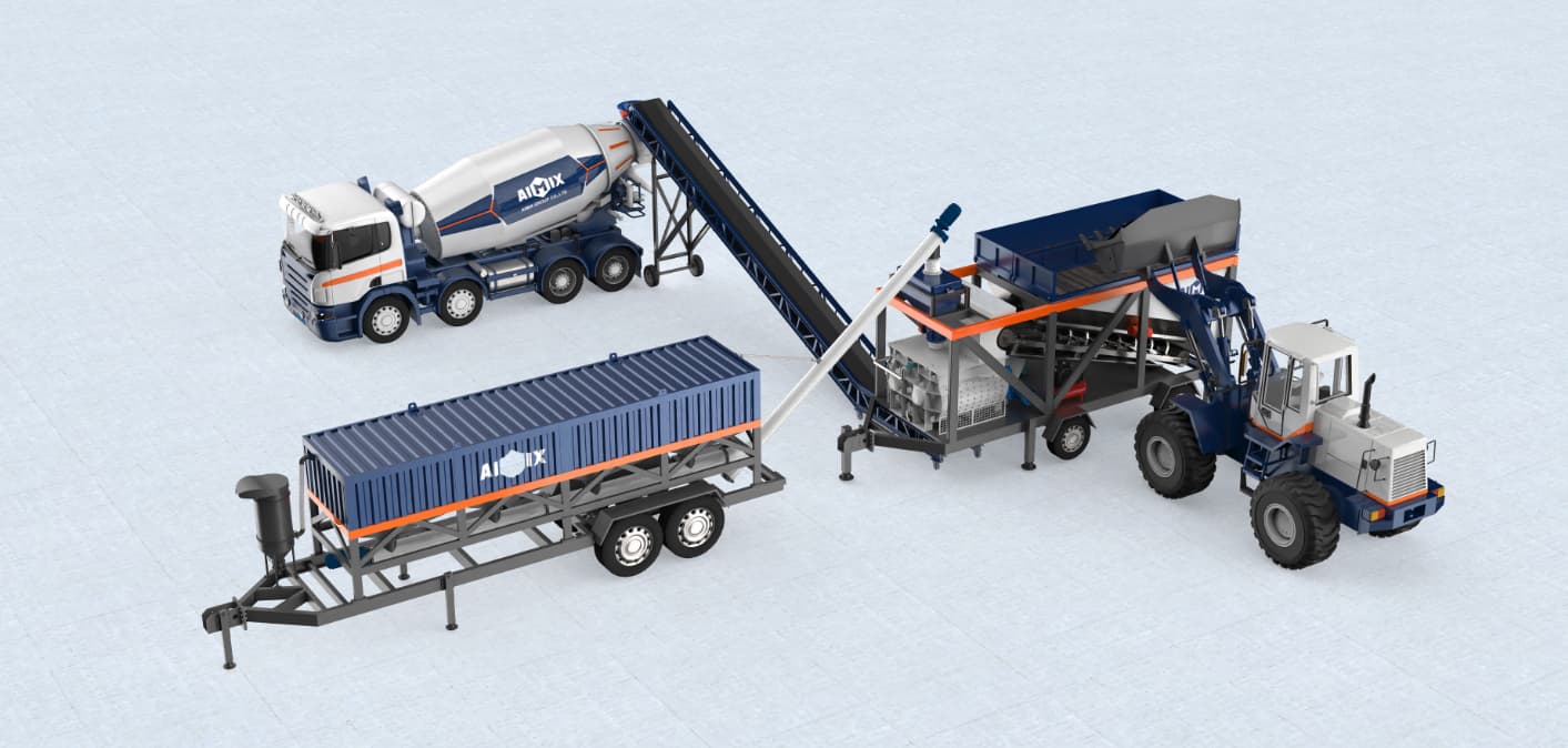 batching plant and mixer truck