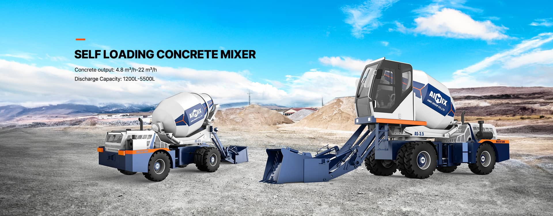 self loading concrete mixer from AIMIX