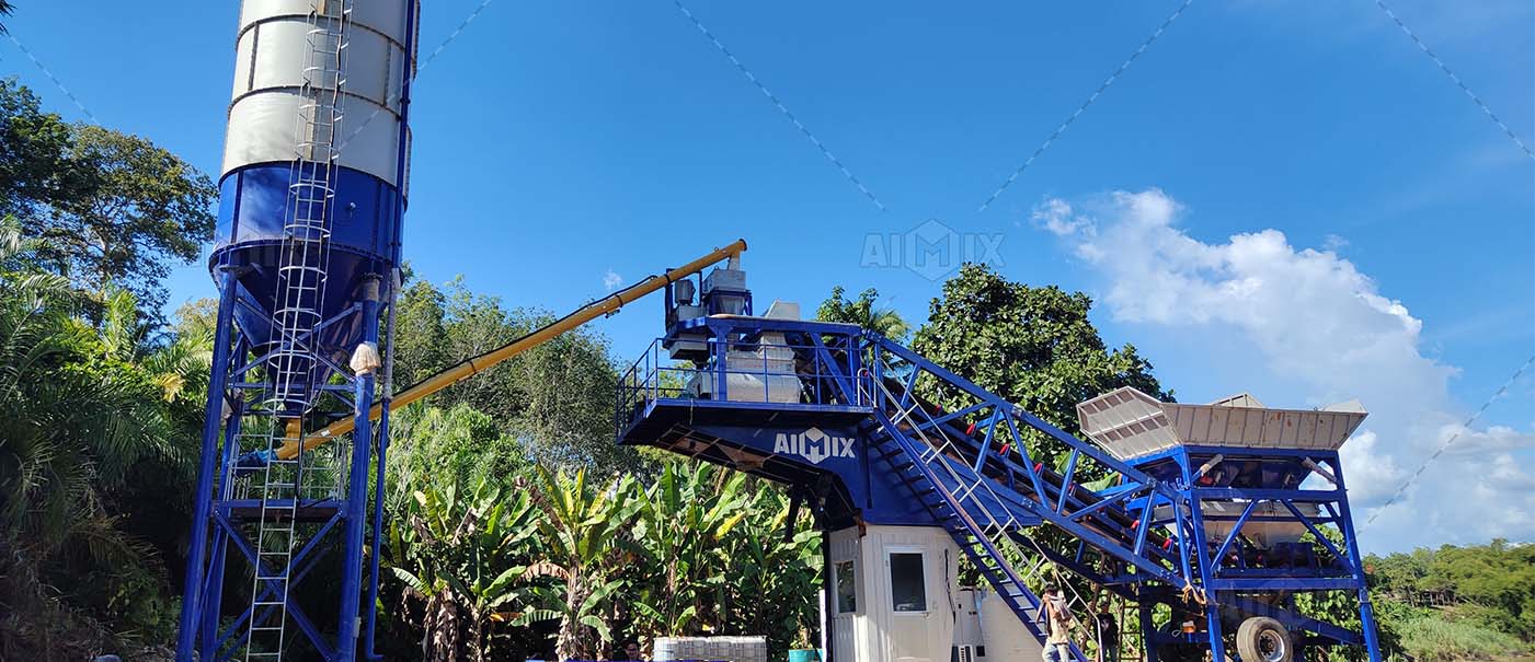 AJY35 mobile concrete batching plant my