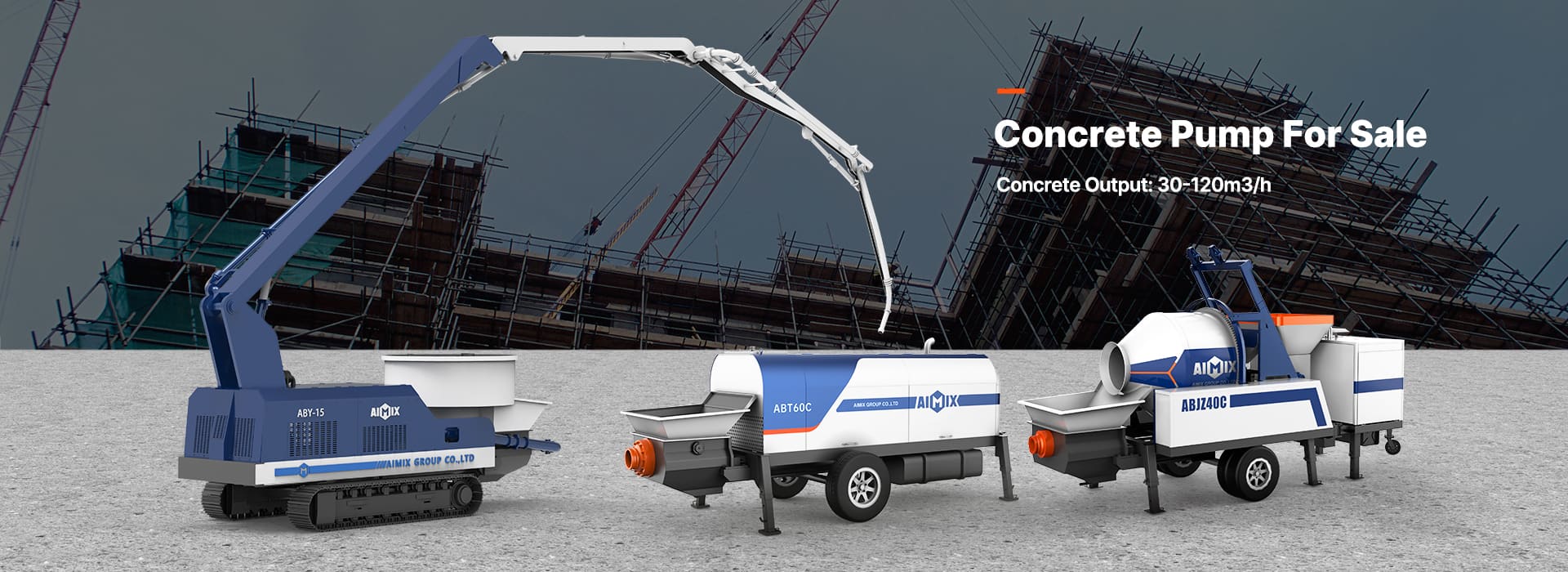 concrete pump product banner pc