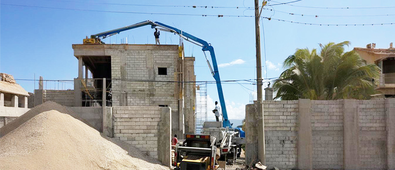 concrete boom pump house construction