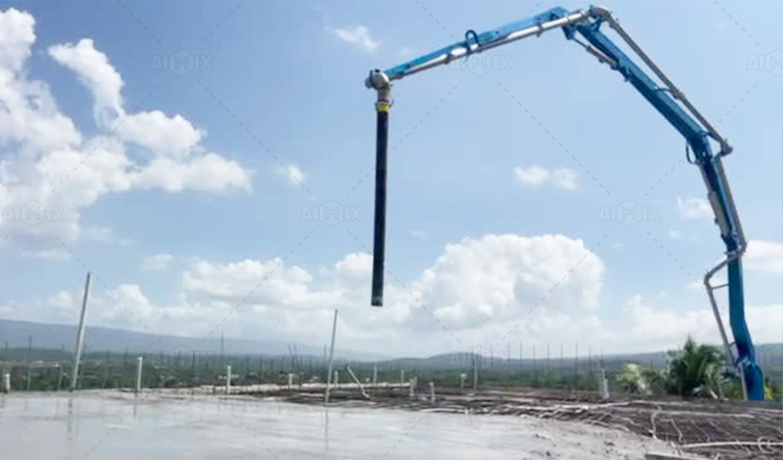 concrete boom pump on-site Jamaica