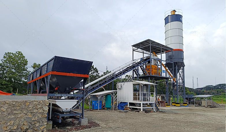 aj40 batching plant indonesia